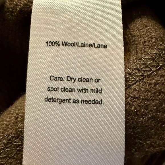 BERKSHIRE BLANKET Merino Wool Throw Brown - Picture 2 of 4